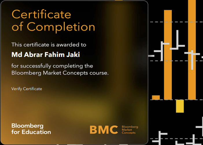 Bloomberg Market Concepts (BMC) Certificate