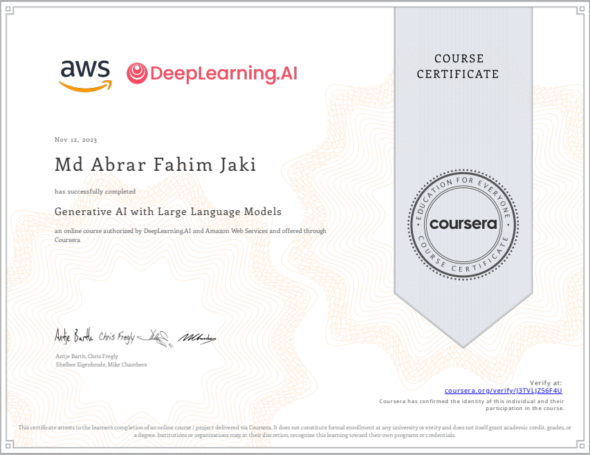 Generative AI Certificate